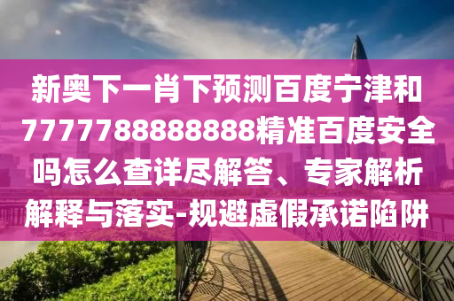 新奥下一肖下预测百度宁津和7777788888888精准百度安全吗怎么查详尽解答、专家解析解释与落实-规避虚假承诺陷阱